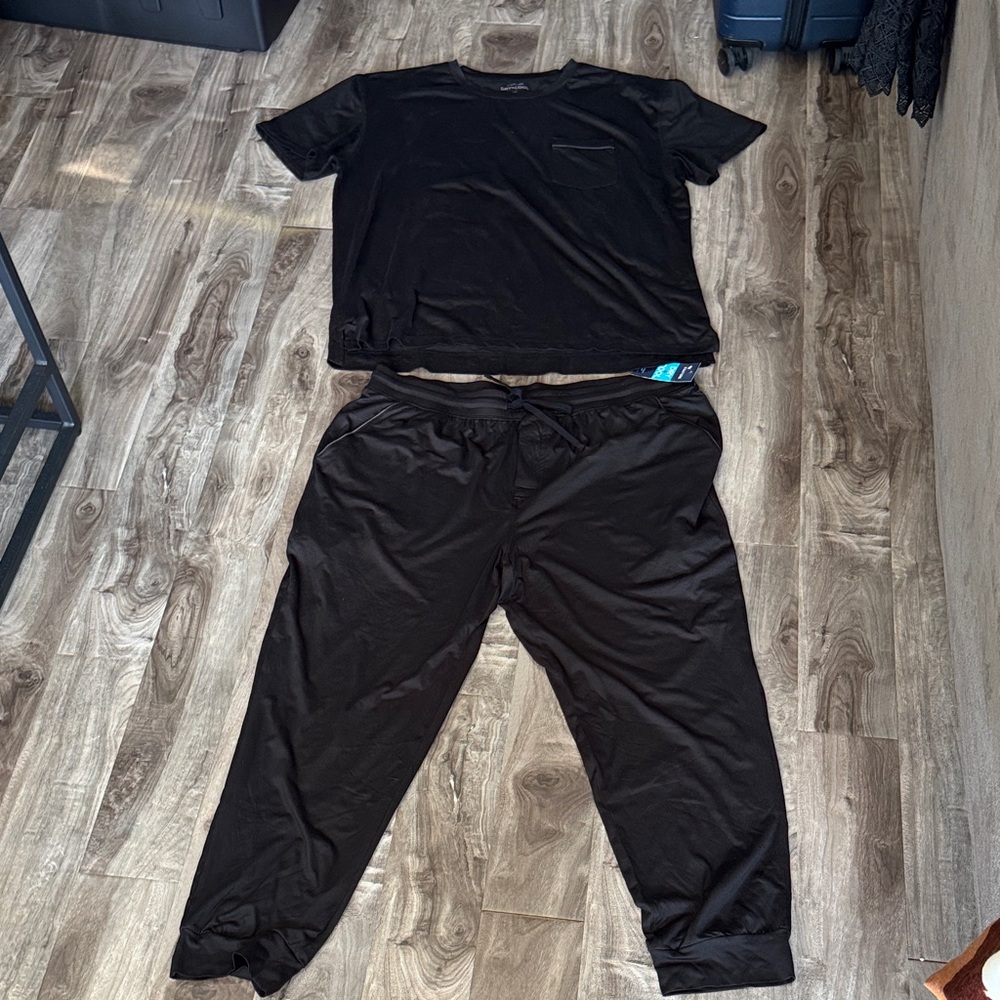 Stafford Men's Black Lounge Set